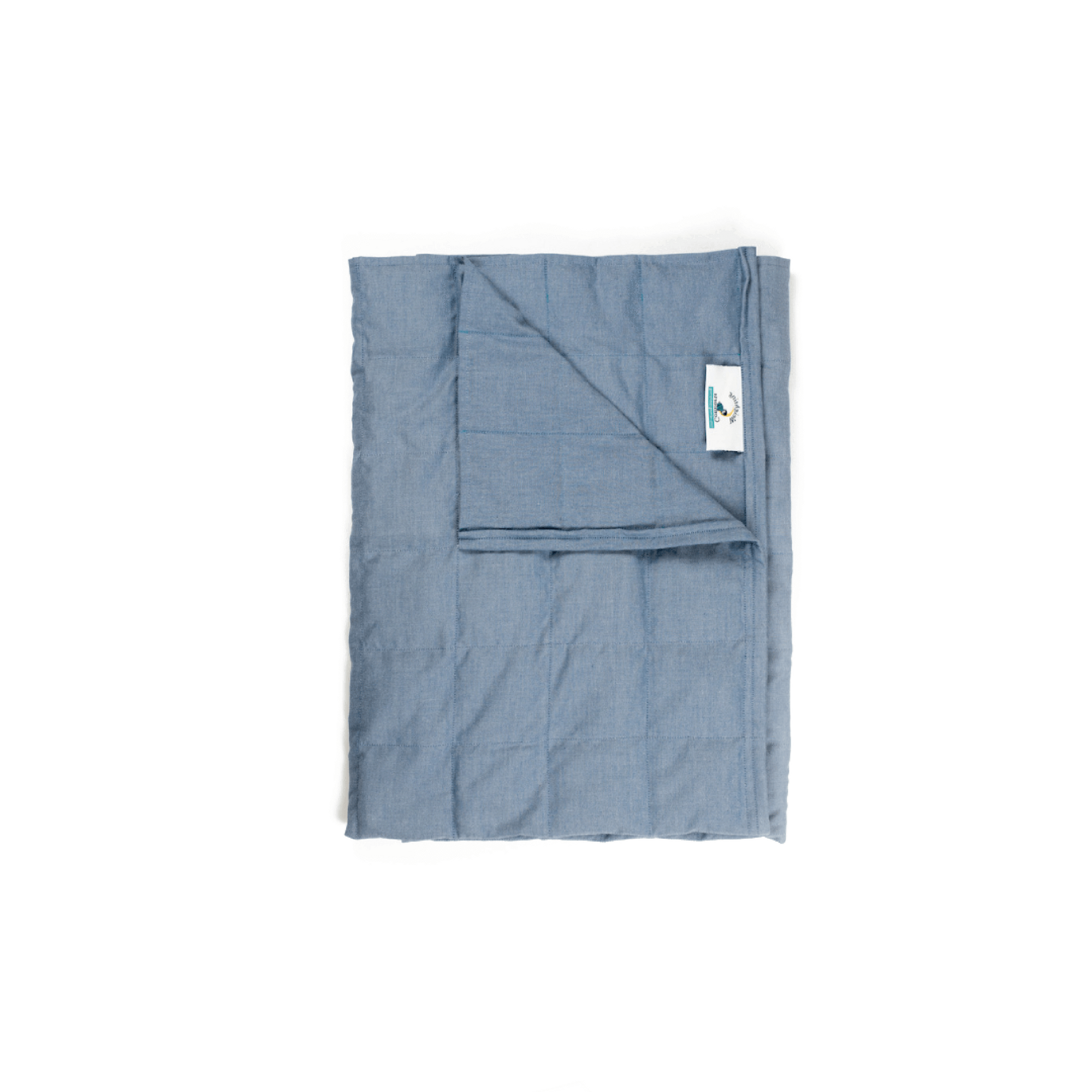 Mini Blue Chambray Weighted Blanket Weighted Blanket Weighting Comforts