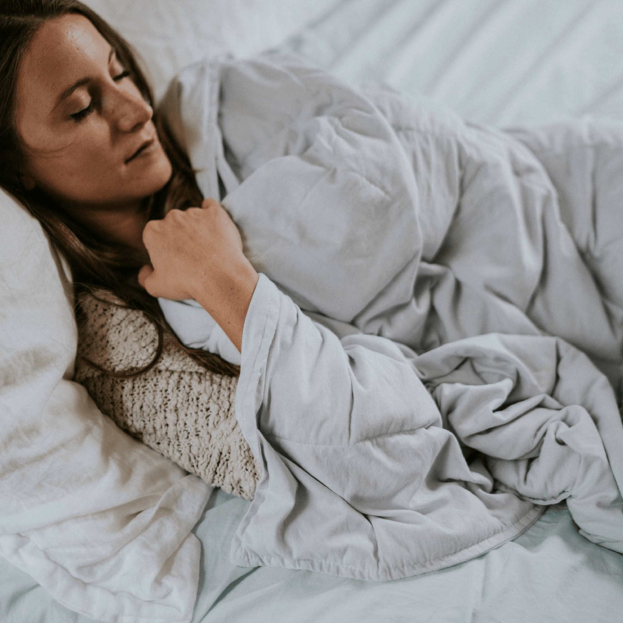 COOLMAX® Weighted Blanket Light Grey Weighted Blanket Weighting Comforts