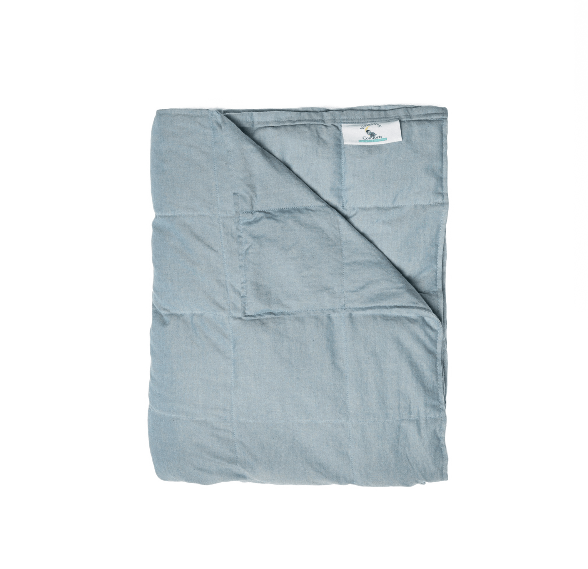 Gently Used Blue Chambray Weighted Blanket Weighted Blanket Weighting Comforts